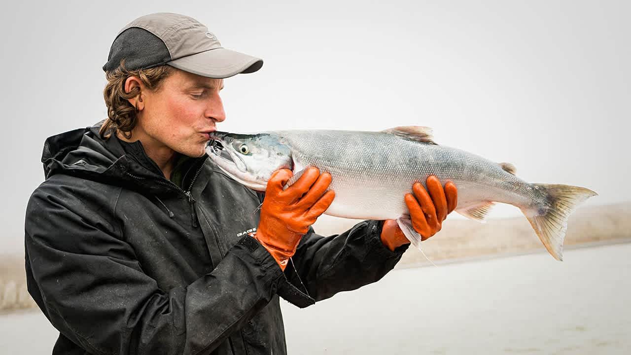 man and fish